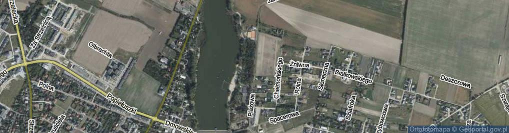 Zdjęcie satelitarne Plażowa ul.